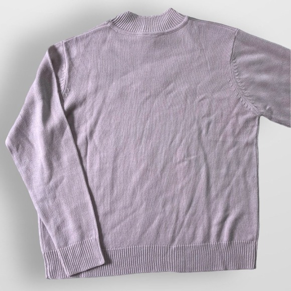 Purple Grandma Sweater Embroidered Flowers - Picture 2 of 8